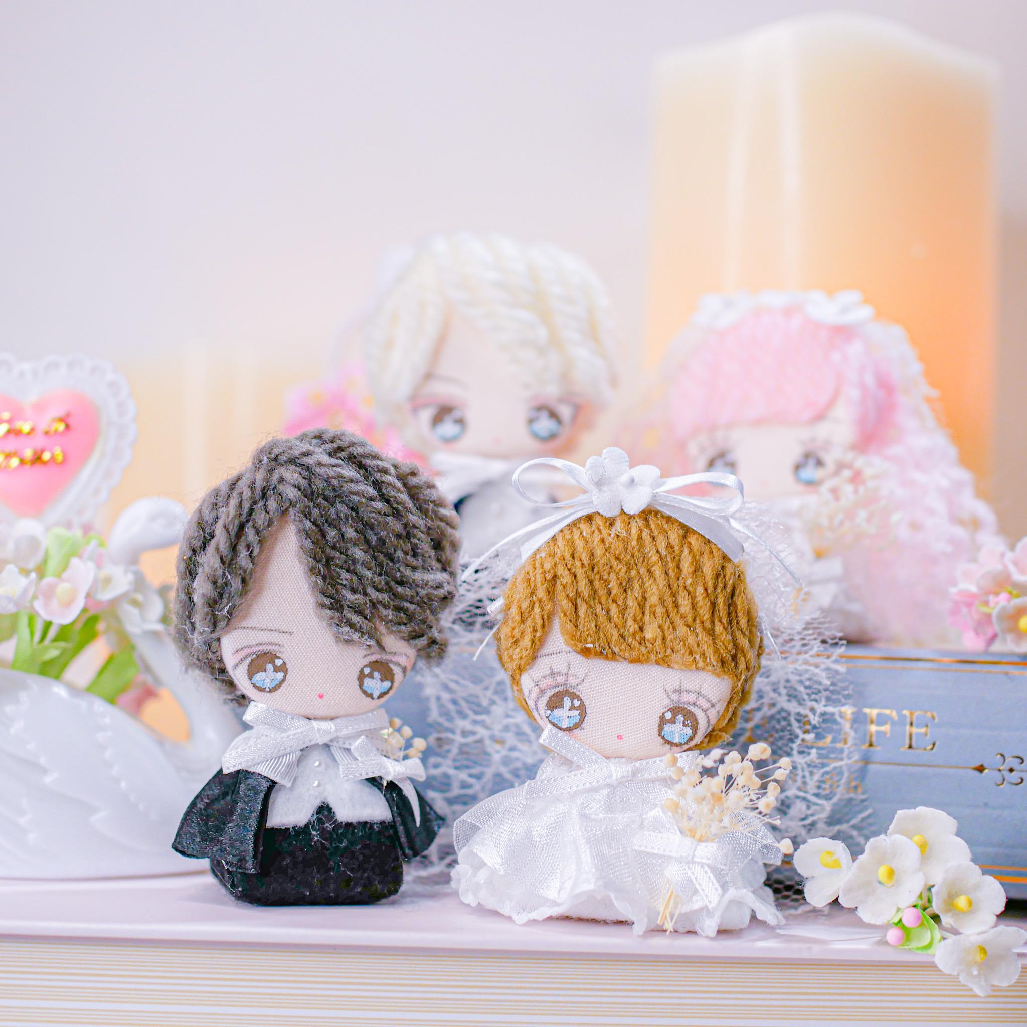 ウェディングドールオーダー 結婚式 カップル 家族 結婚式 ミニミ二ドール | 3枚目