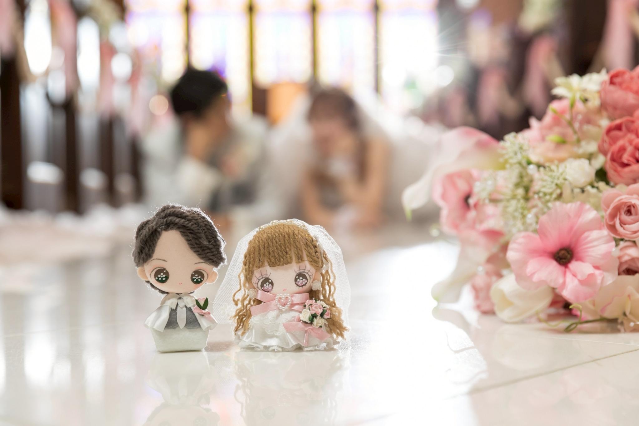 ウェディングドールオーダー 結婚式 カップル 家族 結婚式 ミニミ二ドール | 4枚目