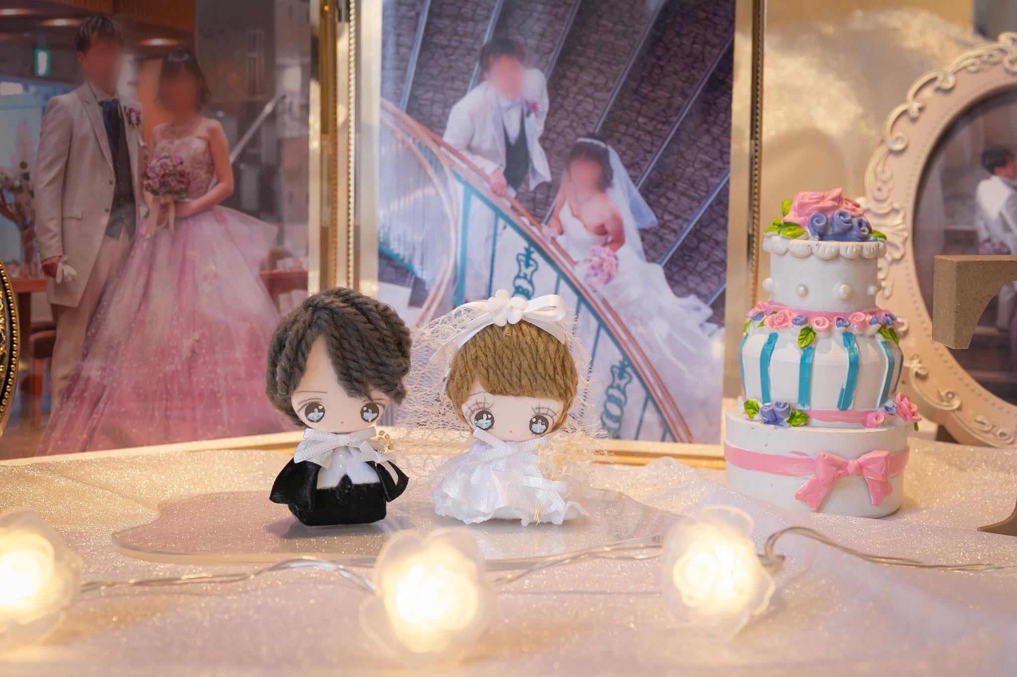 ウェディングドールオーダー 結婚式 カップル 家族 結婚式 ミニミ二ドール | 5枚目