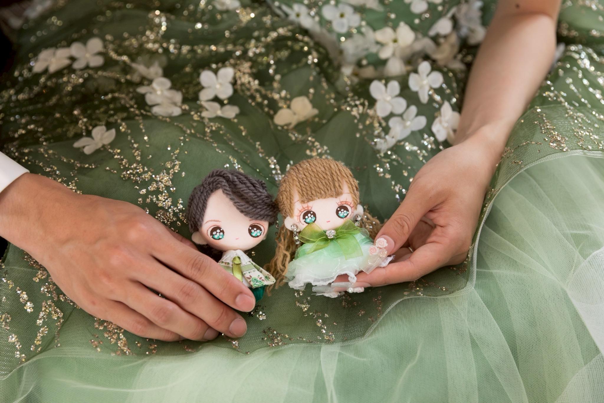 ウェディングドールオーダー 結婚式 カップル 家族 結婚式 ミニミ二ドール | 8枚目