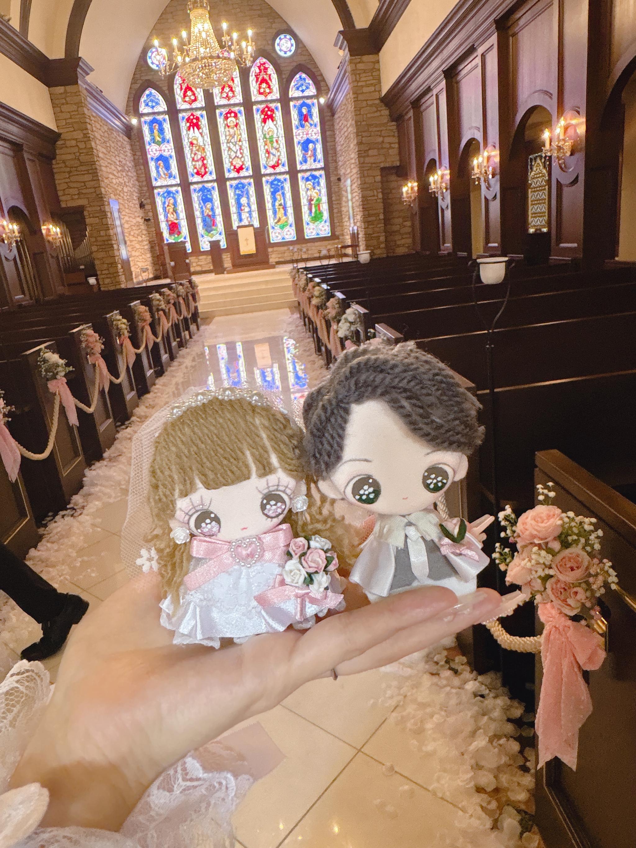 ウェディングドールオーダー 結婚式 カップル 家族 結婚式 ミニミ二ドール | 9枚目